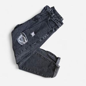 Women’s Distressed Black Jeans